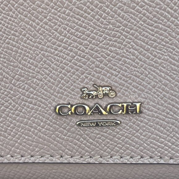 COACH CROSSGRAIN LEATHER ACCORDION ZIP AROUND WALLET Like New - Picture 3 of 10